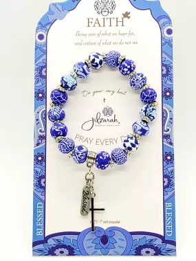 Jilzarah Royal Blue Charm Bracelet