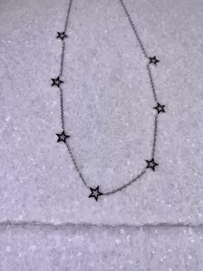 Silver Open Mini Star Necklace